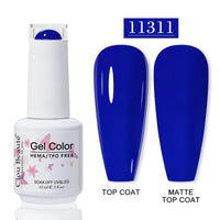 No-Wipe Top Coat & Sticky Base Coat UV Gel Polish — Long-Lasting, MSDS Certified, 15ml