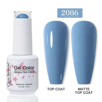 No-Wipe Top Coat & Sticky Base Coat UV Gel Polish — Long-Lasting, MSDS Certified, 15ml