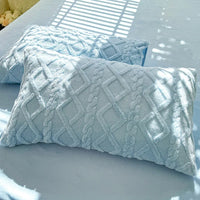 Velvet Geometric Pillowcase 48x74cm | 500TC Soft Twill Pillow Cover