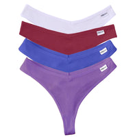 Set de 4 Panties de Algodón Talle V - Tanga G-String FINETOO