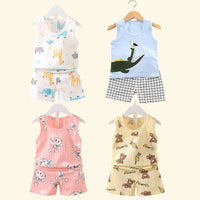 Kids Cotton Tank Top & Shorts Summer Set