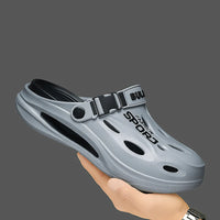 Men's Sport Clogs with Buckle Strap - Non-Slip EVA Beach & Driving Shoes