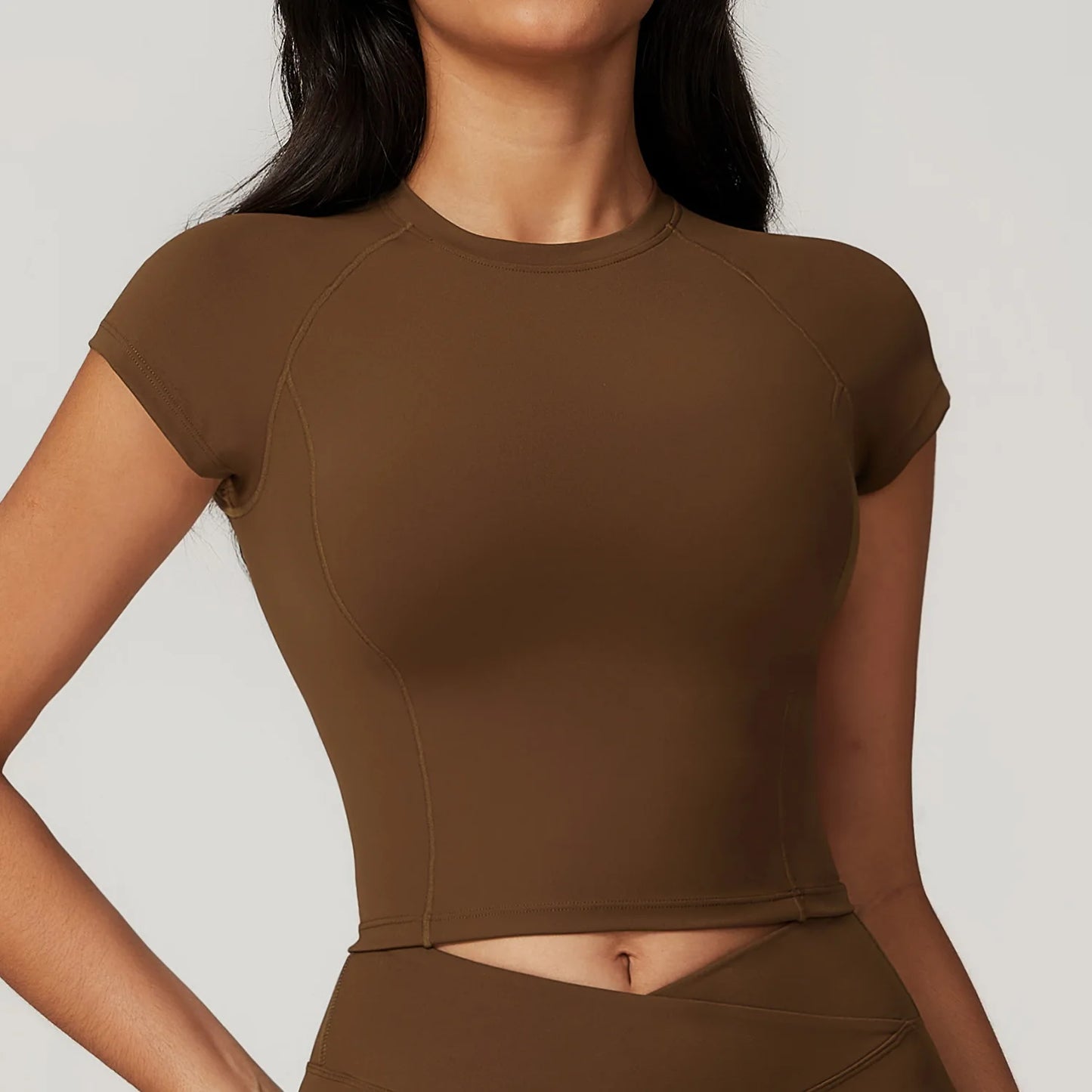 Women's Yoga & Fitness Short Sleeve Top — Breathable Compression Activewear