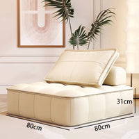 Nordic Modular Lazy Sofa - Single Person Lounger with Cat-Scratch Resistant Leather