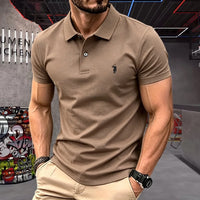 Men's Premium 100% Cotton Polo Shirt — Pony Embroidery, Anti-Wrinkle, Golf & Casual