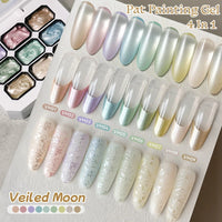 9-Color French Pat Gel Nail Polish Set – 4-in-1 UV/LED | Gradient, Stamping & Painting | DIY & Pro