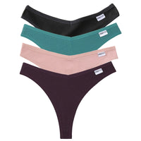 Set de 4 Panties de Algodón Talle V - Tanga G-String FINETOO