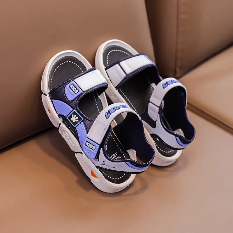 Kids Cartoon PVC Beach Sandals - Soft Sole Anti-Slip Summer Shoes
