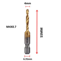 HSS Titanium Metric Tap Drill Bits Set | M3–M10 Thread Taps