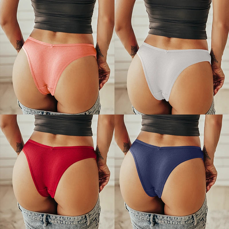 Set de 4 Panties de Algodón Talle V para Mujer