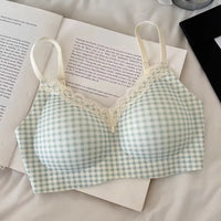 Women's Sweet Lace Wire-Free Push-Up Bra — Seamless, Anti-Sag, 3/4 Cup