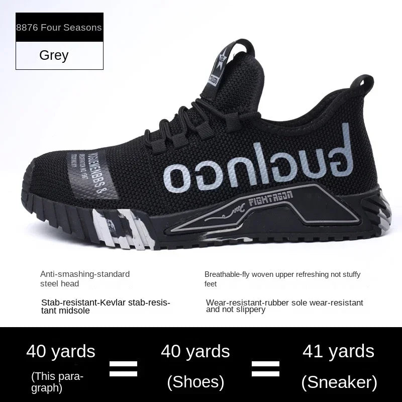 Men's Steel Toe Safety Shoes - Puncture-Proof Work Sneakers