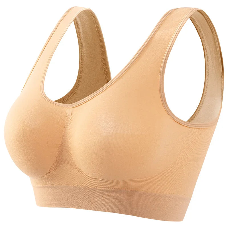 Women's Seamless Wireless Bralette – Breathable Crop Top Bra (S–5XL, 12 Colors)