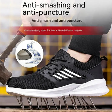 Men's Steel Toe Safety Shoes - Puncture-Proof Work Sneakers