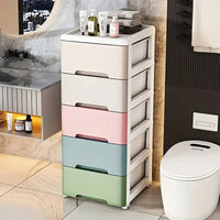 Rolling Drawer Storage Cabinet with Wheels | 3–7 Layer Dustproof Organizer Wardrobe