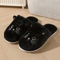 Pantuflas Felpa Gato Mujer - Antideslizantes Cálidas para Casa Invierno
