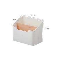 Bamboo Wood Desktop Organizer — Multi-Functional Storage Box for Cosmetics, Stationery & Remote Controls