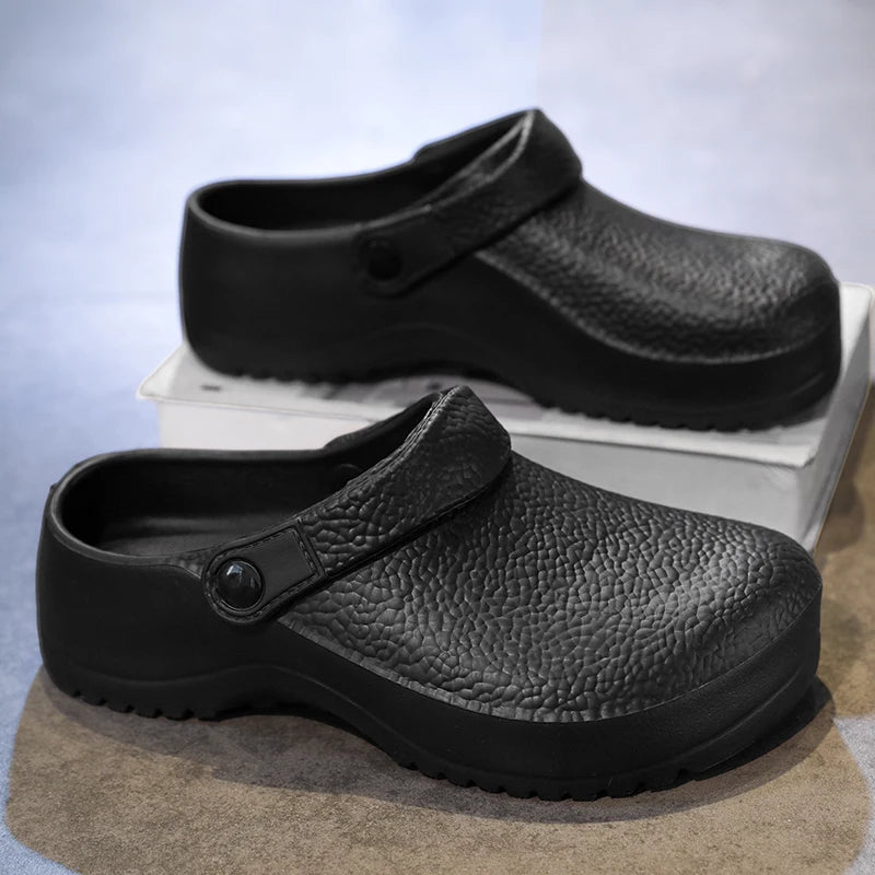 Men's Waterproof EVA Slides | Anti-Slip Chef & Kitchen Work Shoes