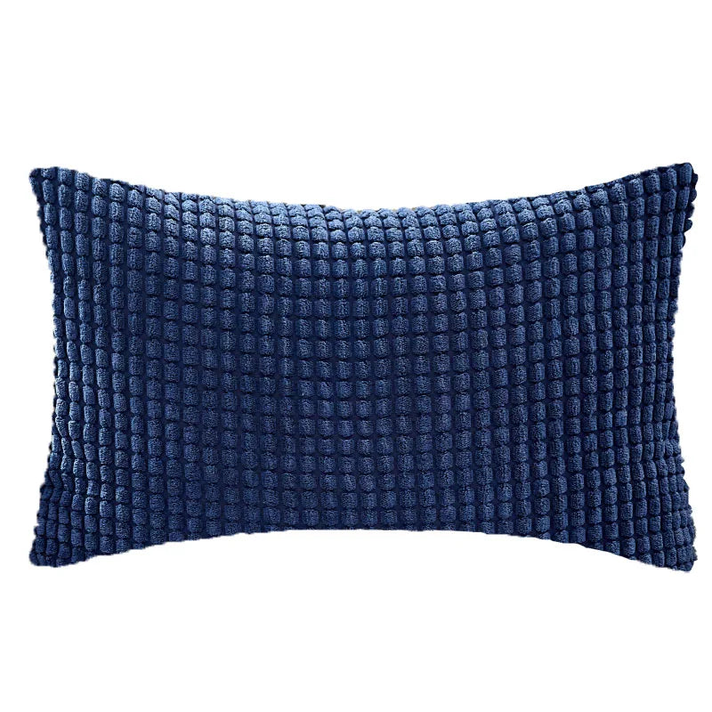 Corduroy Lumbar Throw Pillow Cover 30x50cm | Soft Rectangular Cushion Case