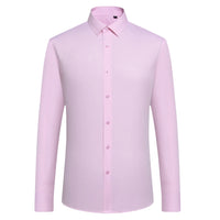 Men's Old Money Style Sleek Stretch Dress Shirt Regular Fit Solid Wrinkle-Free Long Sleeve Casual Business Button-up Shirts