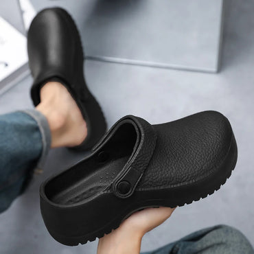 Men's Waterproof EVA Slides | Anti-Slip Chef & Kitchen Work Shoes