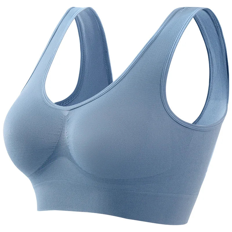 Women's Seamless Wireless Bralette – Breathable Crop Top Bra (S–5XL, 12 Colors)