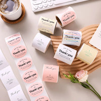 120-200Sheets/Roll Thank You Stickers DIY Decor Labels for Cake Bakery Baking Decoration Self-adhesive Label Gift Wrap Sticker