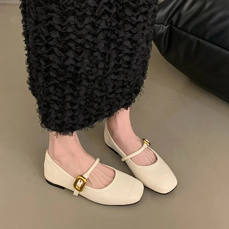 Women's Cute Ballerina Flats - Mary Jane Slip-On Loafers