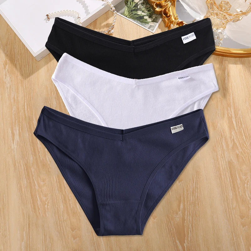 Set de 3 Panties de Algodón - Ropa Interior Tallas Plus M-4XL