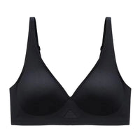 Deep V Mesh Push-Up Bralette | Wire-Free Seamless Padded Bra for Women | S–XL