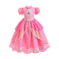 Lace Puff Sleeve Ball Gown – Elegant Princess Party Dress for Girls Ages 4–8