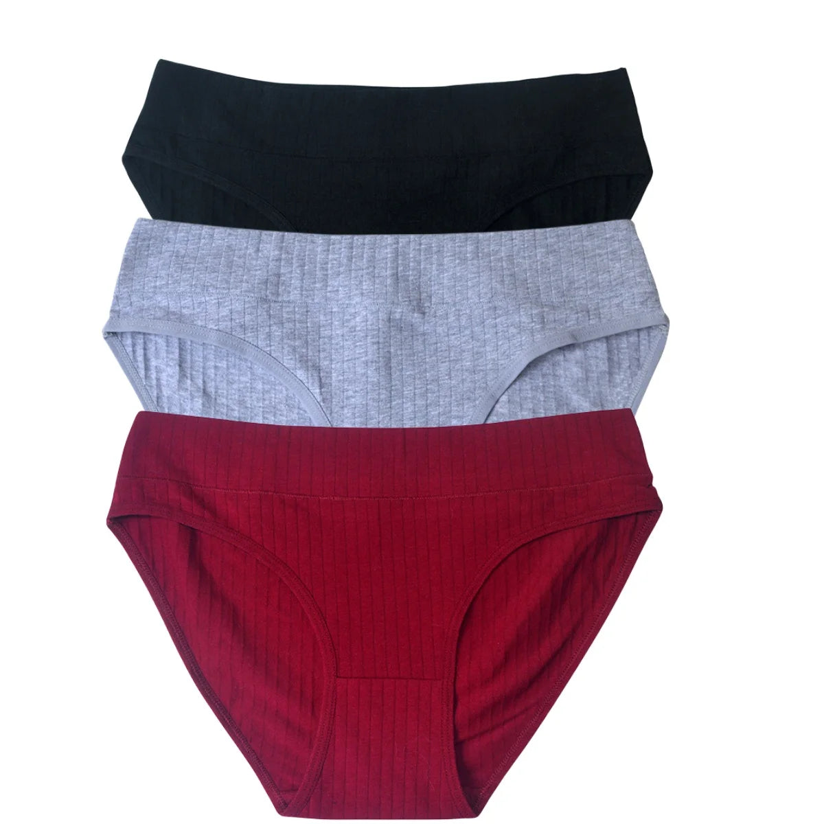 Set de 3 Panties de Algodón - Ropa Interior de Talle Bajo M-XL