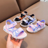 Kids Cartoon PVC Beach Sandals - Soft Sole Anti-Slip Summer Shoes