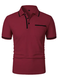 Men's Performance Polo Shirt — CoolMax Quick-Dry, Zipper Pocket & Breathable Mesh
