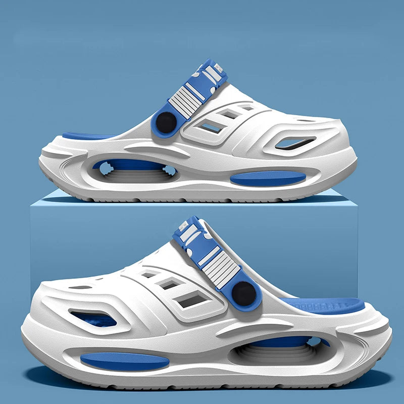 Smile Platform Slides - Thick Sole Cushioned Sandals with Removable Insoles