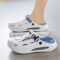 Men's Sport Clogs with Buckle Strap - Non-Slip EVA Beach & Driving Shoes
