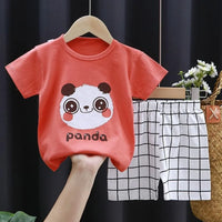 Girls 3D Animal Print Summer Short Set