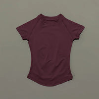 Women's Seamless Workout Top – Short Sleeve Yoga & Gym T-Shirt | Slim Fit Activewear