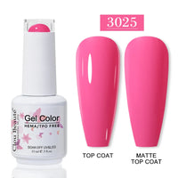 No-Wipe Top Coat & Sticky Base Coat UV Gel Polish — Long-Lasting, MSDS Certified, 15ml
