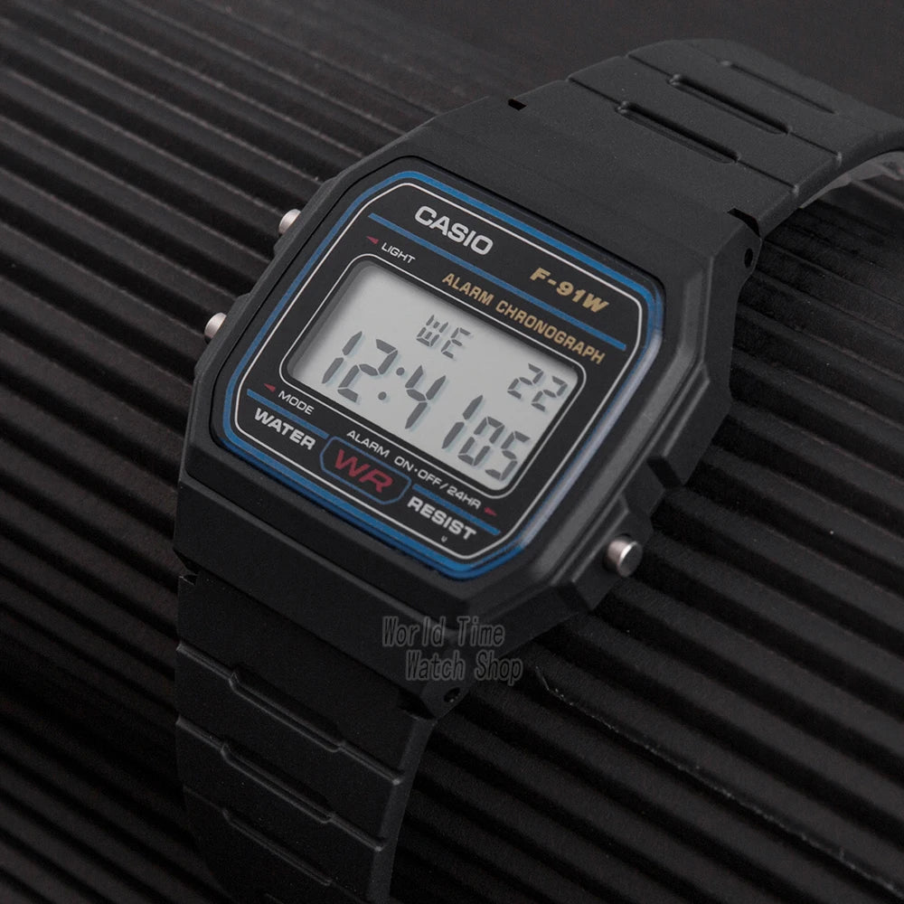 Casio F-91WM Men's Digital Sport Watch – Military LED, Waterproof, Multi-Zone