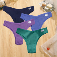 Set de 4 Panties de Algodón Talle V para Mujer