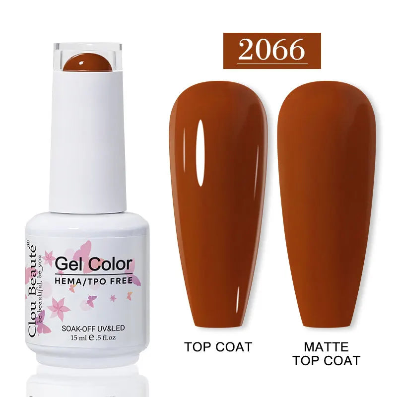No-Wipe Top Coat & Sticky Base Coat UV Gel Polish — Long-Lasting, MSDS Certified, 15ml