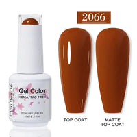 No-Wipe Top Coat & Sticky Base Coat UV Gel Polish — Long-Lasting, MSDS Certified, 15ml