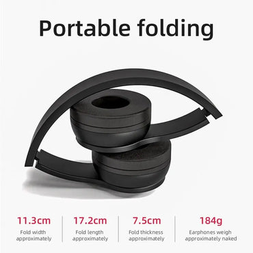 P47 Wireless Bluetooth 5.0 Headphones – Foldable HIFI Stereo Bass | Kids, Gaming & Music Over-Ear Headset