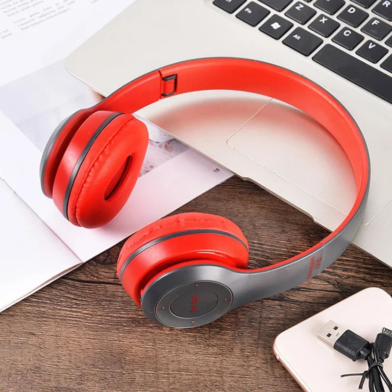 P47 Wireless Bluetooth Headphones – Foldable Over-Ear | HiFi Stereo Bass | Kids & Adults