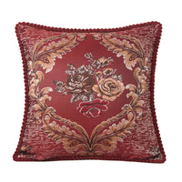 European Jacquard Floral Cushion Cover 48x48cm | Classic Sofa & Chair Pillow Case