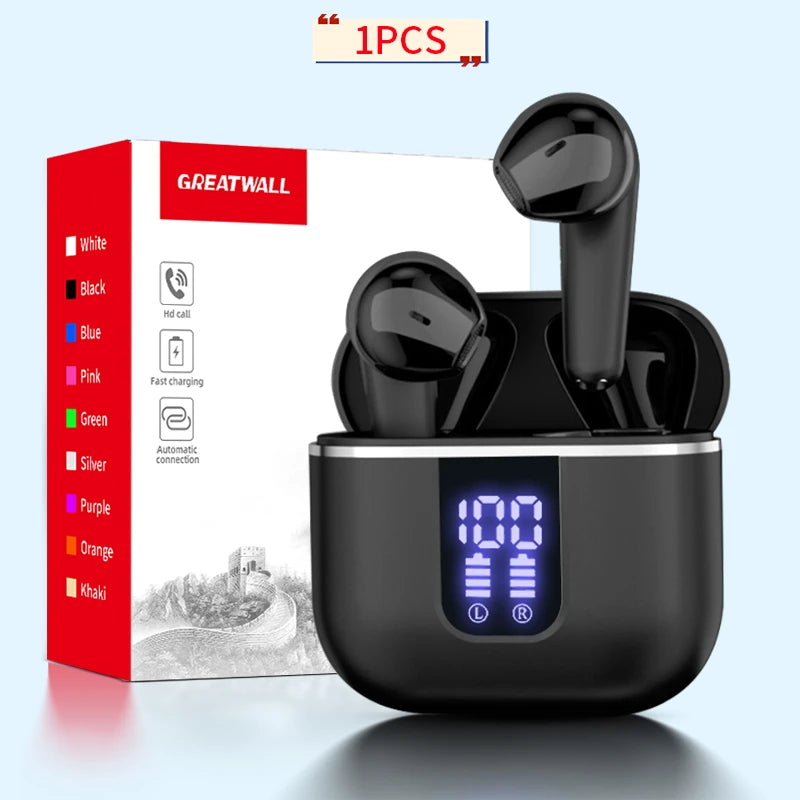 GREATWALL  New High-end Temperament Wireless Bluetooth 5.3 Headphones, Smart Digital Display, Wireless 5.3 HIFI High-fidelity
