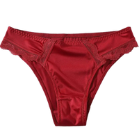 Silk Satin Lace G-String Panties – Low-Rise, One-Piece Seamless Design | Women's Lingerie M–XL