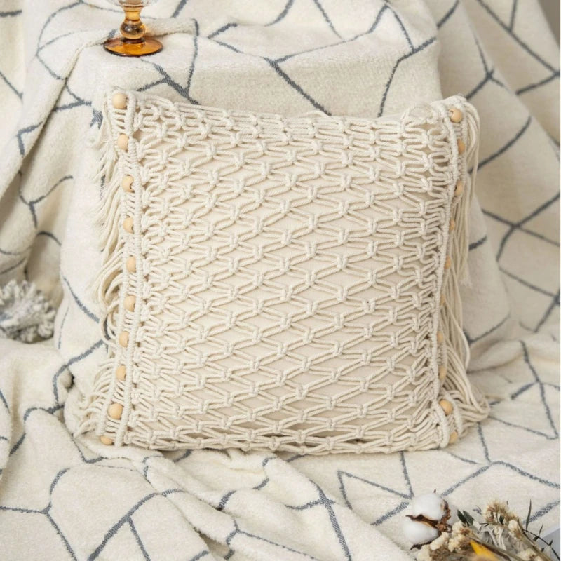 Bohemian Embroidered Cushion Cover | Handwoven Colorful Boho Chic Pillowcase