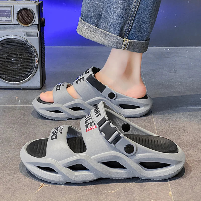 Men's Massage Slides - Comfortable EVA Sandals for Indoor & Outdoor